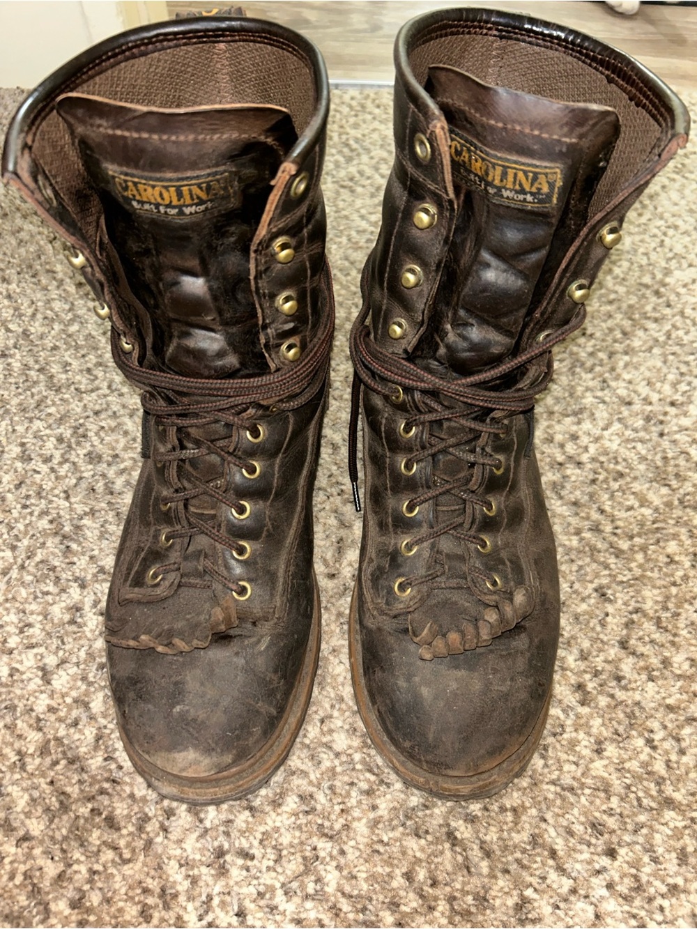 Carolina Men's Brown Lace-Up Work Boots